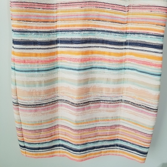 Trina Turk Multi-colored Angela Sandscape Jacquard Short Sleeve Shift Dress 8 - Picture 3 of 16